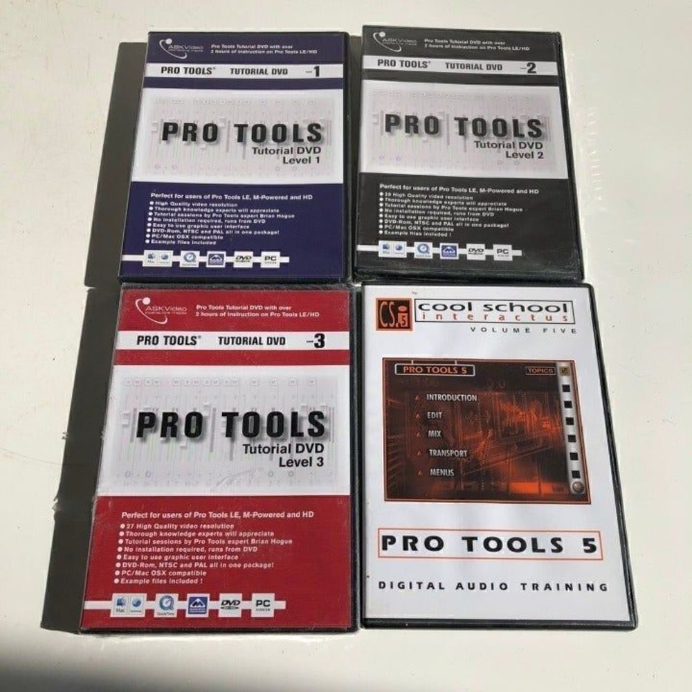 LOT of 4 Set of 3 ASK Video Pro Tools T